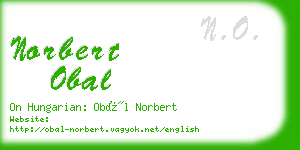 norbert obal business card
